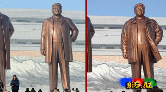 Diktatorun heykəlindəki dəyişiklik ölkəni şoka saldı (Foto)