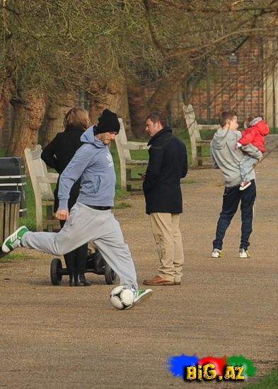 David Beckham və komandası parkda (Fotolar)