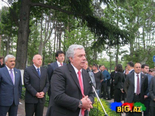 Rustavi şəhərində Heydər Əliyev parkı açıldı (Fotolar)