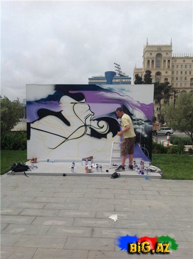 Beynəlxalq Yaşıl Qraffiti festivalı keçirilib (Fotolar)