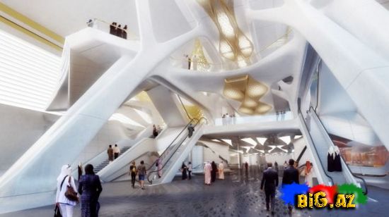 Dünyanın ən bahalı, ən gözəl metro stansiyası tikilir (Fotolar)