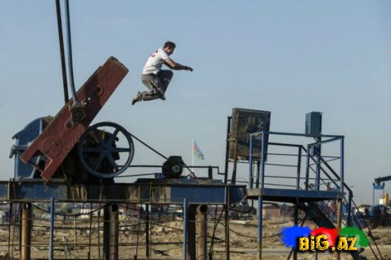 Tanınmış parkuristin Bakı macəraları (Foto,Video)