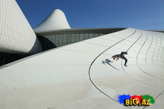 Tanınmış parkuristin Bakı macəraları (Foto,Video)