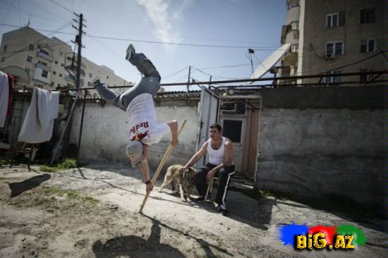 Tanınmış parkuristin Bakı macəraları (Foto,Video)