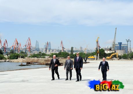 Bakıda yeni bulvarın təməli qoyuldu (Fotolar)