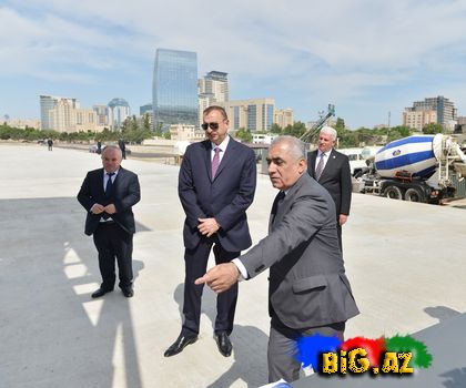 Bakıda yeni bulvarın təməli qoyuldu (Fotolar)
