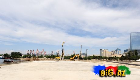 Bakıda yeni bulvarın təməli qoyuldu (Fotolar)