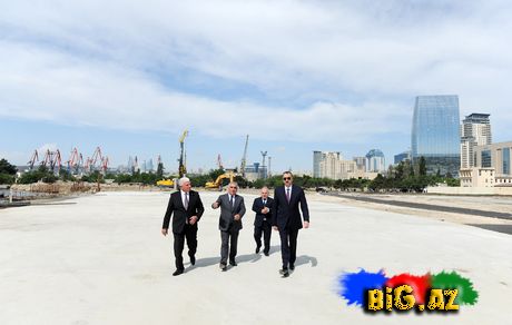 Bakıda yeni bulvarın təməli qoyuldu (Fotolar)