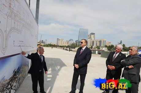 Bakıda yeni bulvarın təməli qoyuldu (Fotolar)
