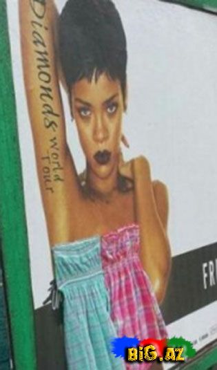 Çılpaq Rihannanı Dublində zorla geyindirdilər (Fotolar)