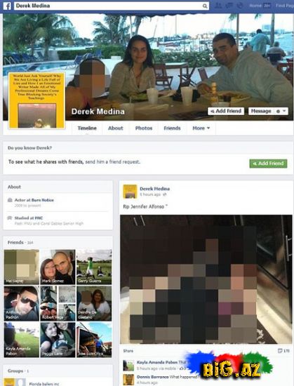 Arvadını öldürüb facebookda paylaşdı