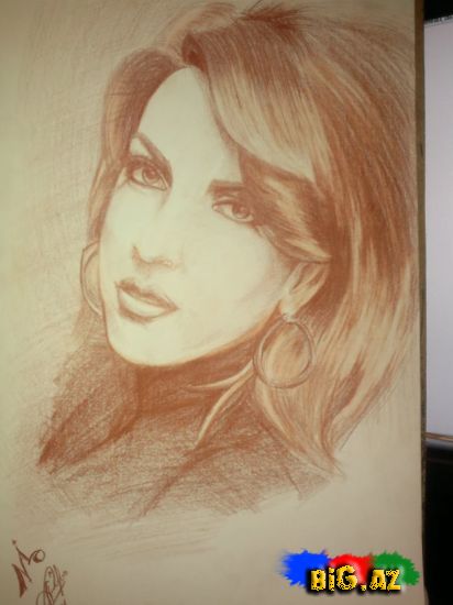 Məşhurların əllə çəkilmiş rəsmləri - FOTO