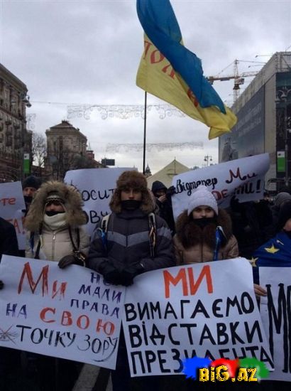 Kiyevdə "Ukrayna xalqının Səssiz yürüşü" - VİDEO