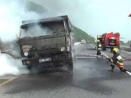 Xaçmazda "Kamaz" yandı