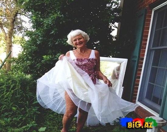 "İnstagram"ı "partladan" nənə - FOTO