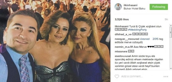 Azərbaycanlı aparıcılar türk məşhurla bir toyda - FOTOLAR