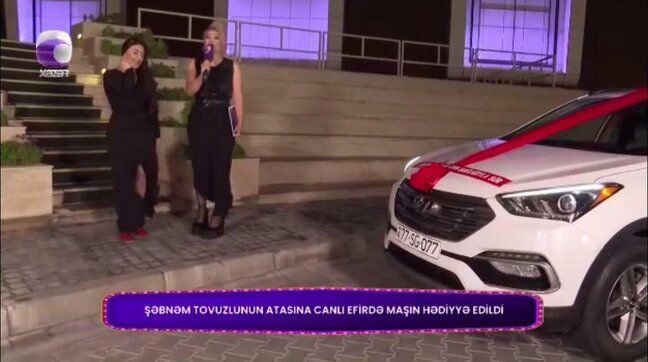 Şəbnəm Tovuzluya efirdə avtomobil hədiyyə edildi - FOTO