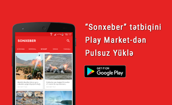 "SONXƏBƏR" mobil əlavəsi aktiv edildi - YÜKLƏYİN