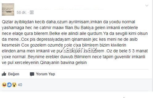 Azərbaycanda boşanmış qadından RƏZALƏT: "Çox gözələm, imkanlı ərəb kişi istəyirəm..." - FOTO