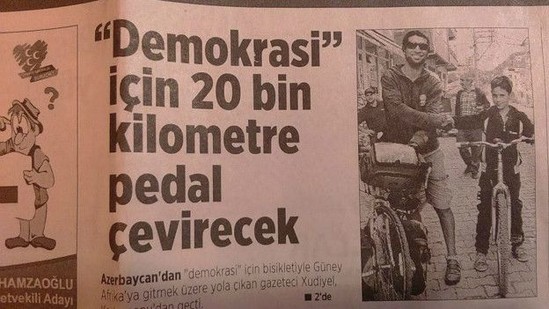 Dünyanı velosipedlə gəzən azərbaycanlı - FOTO