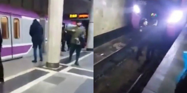 Bakıda metroda qatarın altında qalıb iki yerə bölünən gəncin intihar VİDEOSU