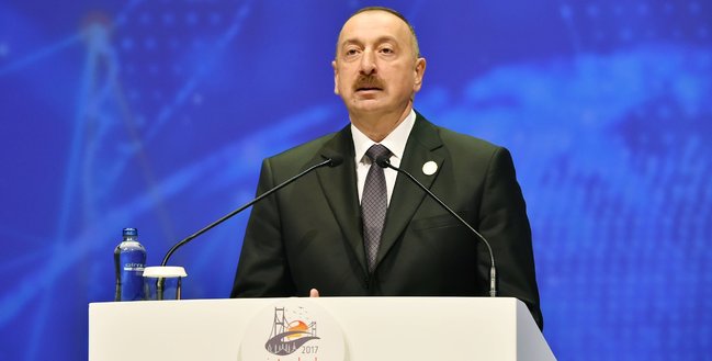 İlham Əliyev VI Bakı Beynəlxalq Humanitar Forumunda