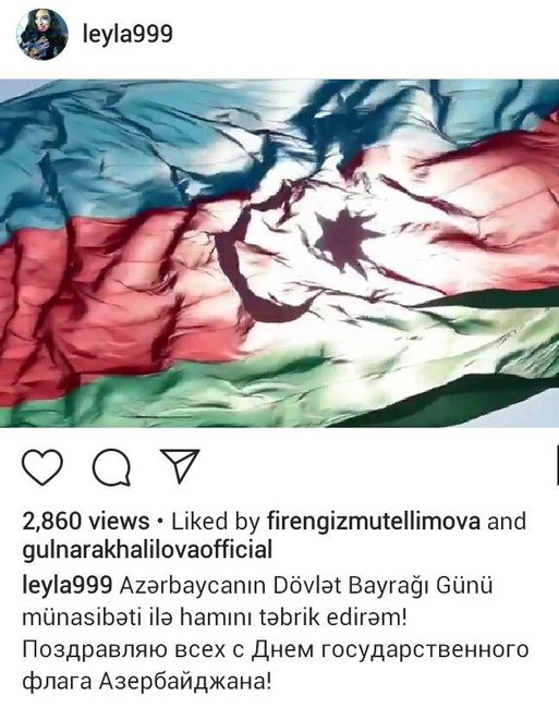Leyla Əliyevadan BAYRAM TƏBRİKİ