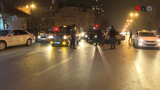 Yasamalda xanım zəncirvari qəzaya səbəb olub - VİDEO+FOTO