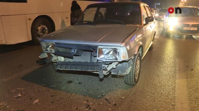 Yasamalda xanım zəncirvari qəzaya səbəb olub - VİDEO+FOTO