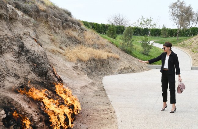 İlham Əliyev "Yanardağ" qoruğunun açılışında - FOTOLAR