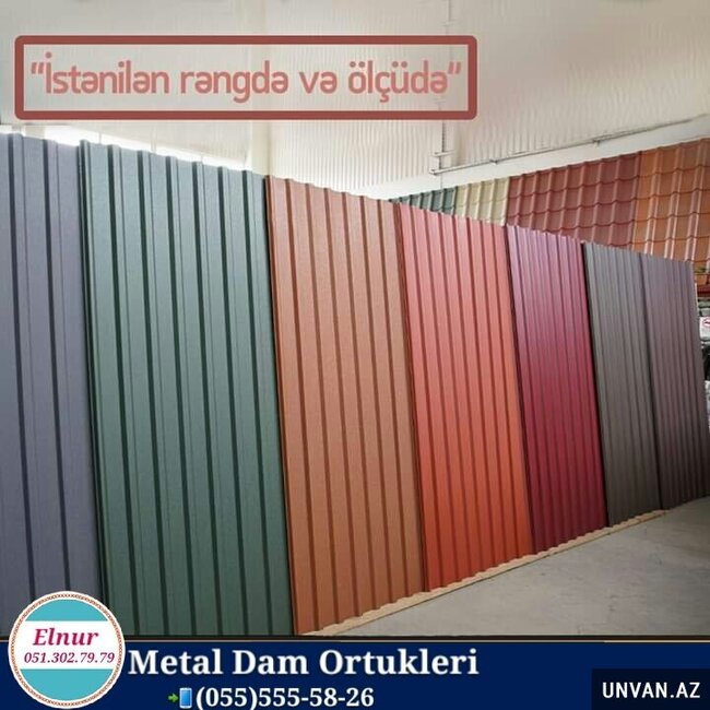 Metal Dam örtüklərinin topdan və pərakəndə satışı!