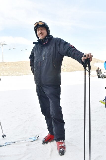 İlham Əliyev və Mehriban Əliyeva "Şahdağ" Turizm Mərkəzində