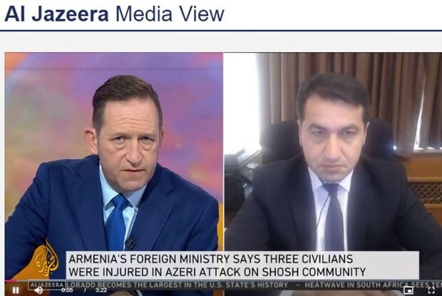 Prezidentin köməkçisi Hikmət Hacıyevin "Al Jazeera" televiziya kanalına müsahibəsi - FOTO