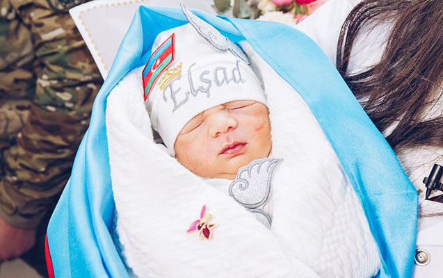 Şəhidin ikinci övladı doğuldu, atasının adını verdilər - FOTOLAR