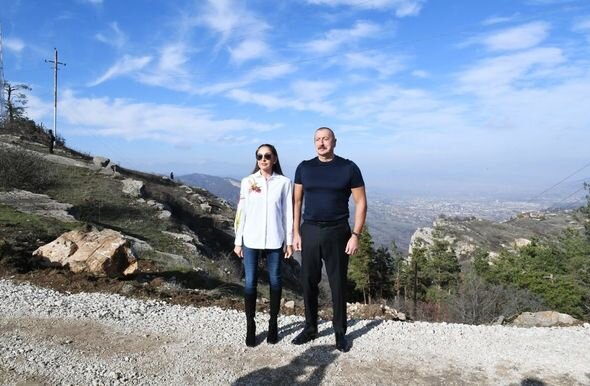 Prezident və Birinci vitse-prezident Şuşa Radio-Televiziya Yayım Stansiyasının təməlini qoyublar - FOTO