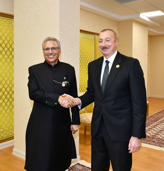 Prezident İlham Əliyev Pakistan Prezidenti Arif Alvi ilə görüşüb - FOTO