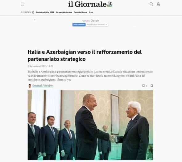 Prezident İlham Əliyevin İtaliyaya səfəri bu ölkənin mətbuatının böyük diqqət mərkəzində olub - FOTO