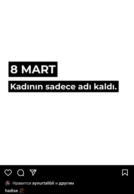 Hadisədən kədərli "8 mart" paylaşımı: "Qadının sadəcə adı qaldı" - FOTO