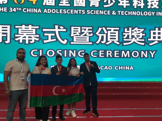 На научном конкурсе в Китае азербайджанские школьники вошли в тройку лучших - ФОТО