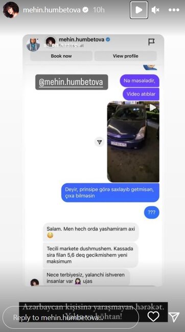 Sürücü Mehin Hümbətovanı şərlədi - FOTO