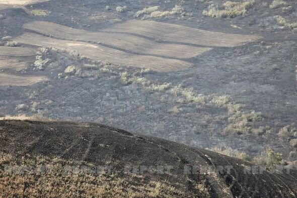 Şabranın bəzi kəndlərində yanğınlar söndürüldü - FOTO