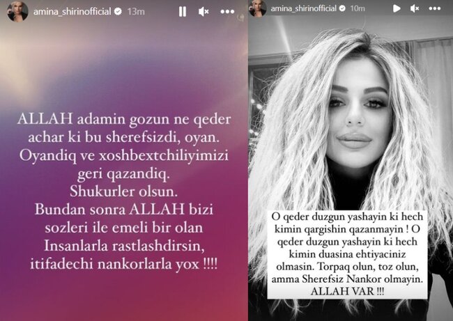 Əminə Şirin: "Toz-torpaq olun, amma nankor olmayın" – FOTO