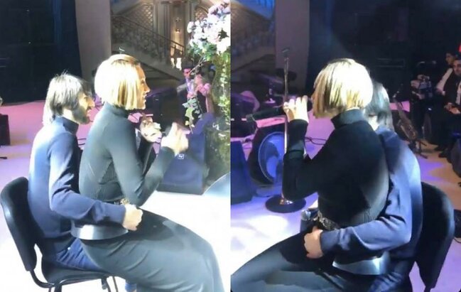Toyda Röya Elşad Xosenin qucağında oturub oxudu - Video