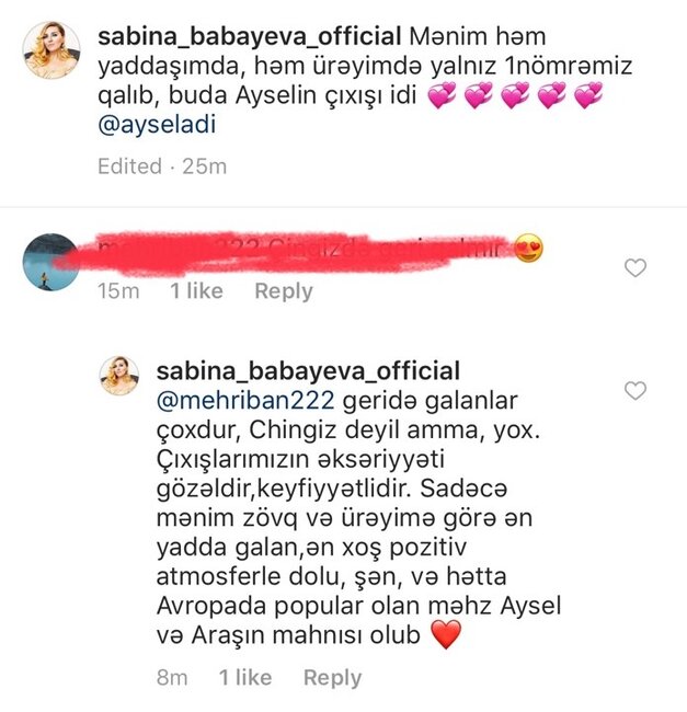 "Ən pozitiv və yaddaqalan Aysellə Araşın çıxışı olub"