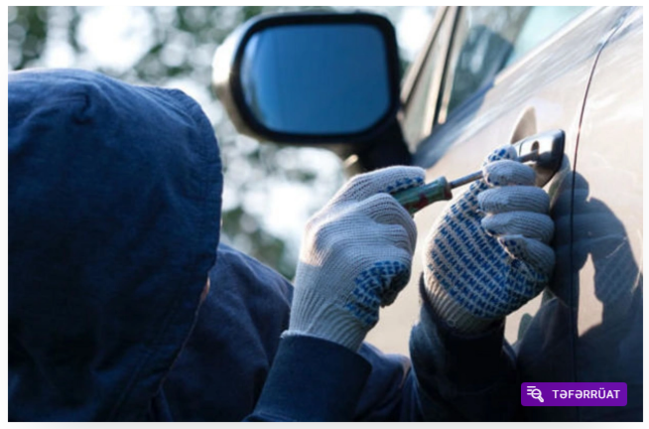 Bakıda iş adamının avtomobilindən külli miqdarda pul oğurlanıb