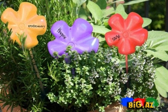 Plastik şüşədən hazırlanan əl işləri - FOTO