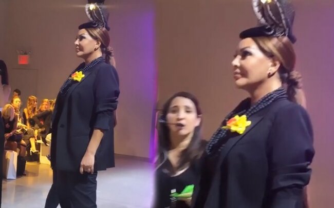 Aygün Kazımova Nyu-York Moda Həftəsində podiuma çıxdı - Video