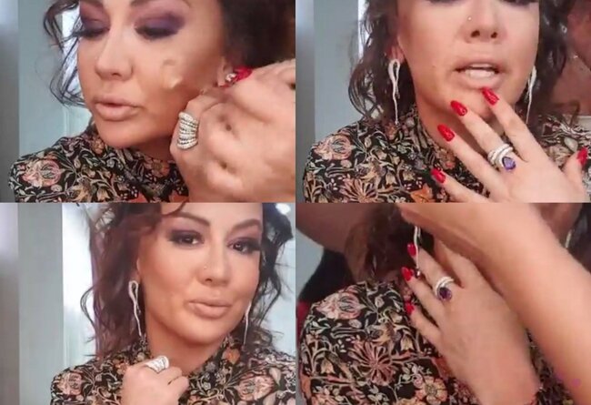 Canlı yayıma girib, brilyantlarını nümayiş etdirdi - Foto