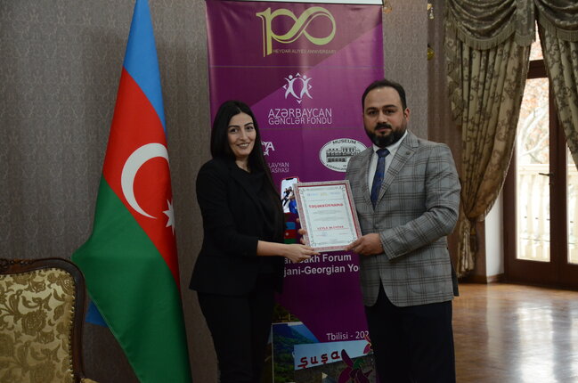 Tbilisidə Azərbaycan-Gürcüstan Gənclərinin I Qarabağ Forumu keçirilir - FOTOLAR
