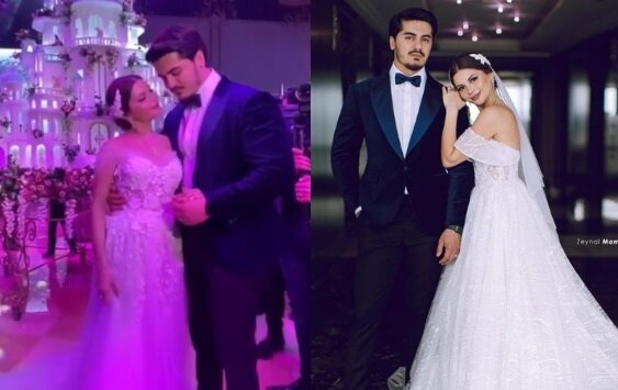 Aynişan toyunda iki gəlinlik geyindi - Video